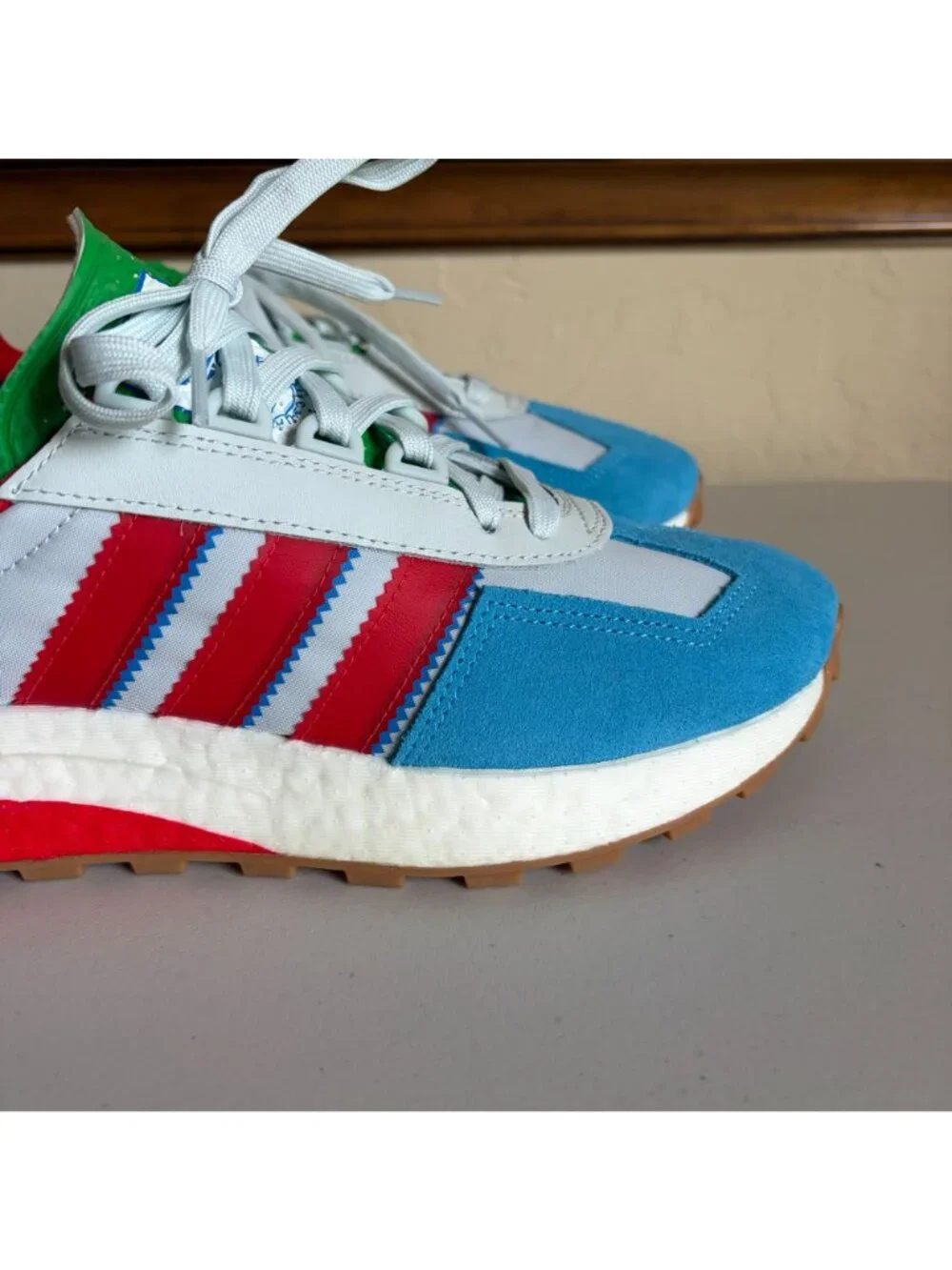 Adidas Retropy E5 Sneakers Men's US8 Blue Tint Vivid Red GY4489 Boost Foam